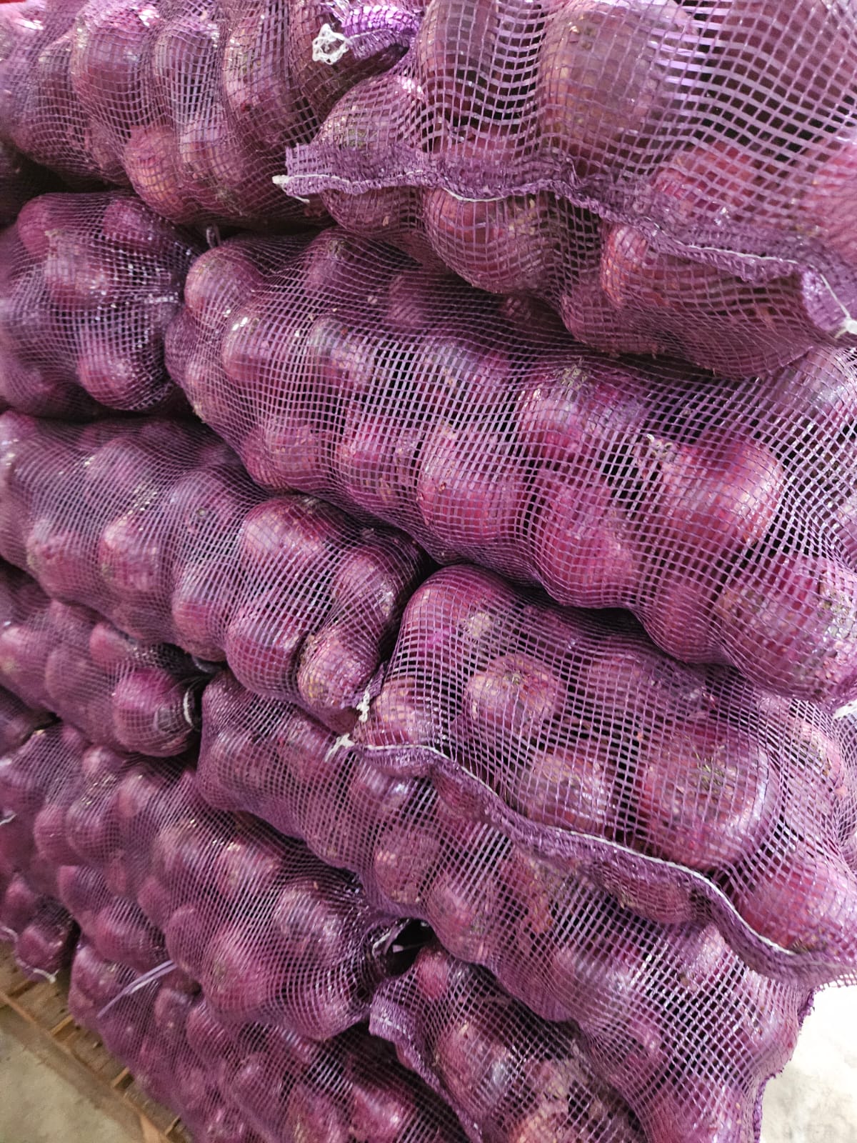 Bolsa para cebolla colorada